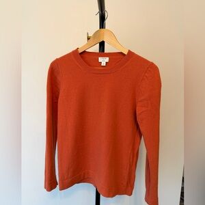 J.Crew “Teddie” Crewneck Sweater – Rust / Burnt Orange (Size M)